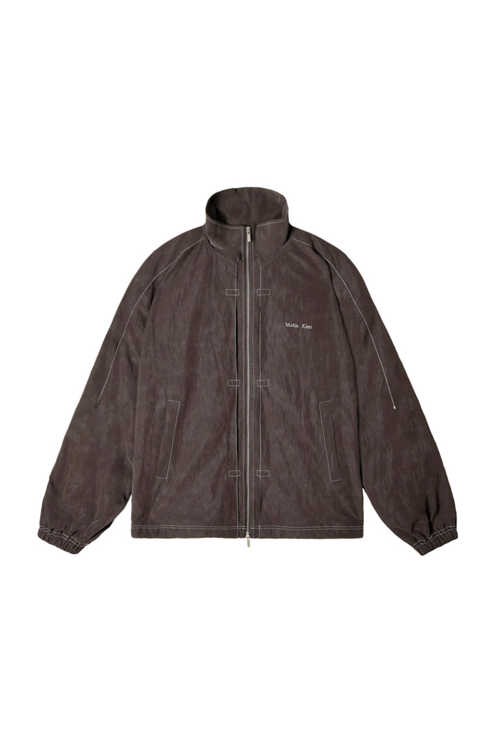 Matin Kim Stitch Point High Neck Jumper — Brown