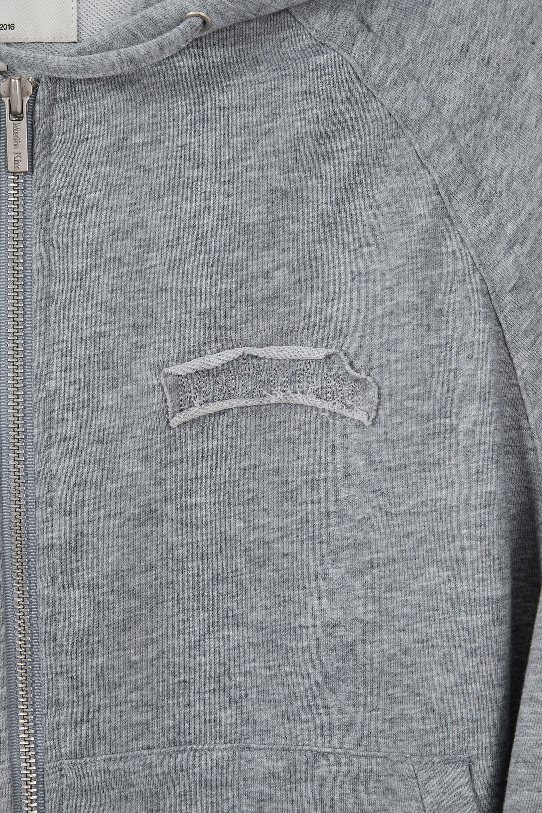 Matin Kim Sleeve String Detail Zip Hoody — Gray