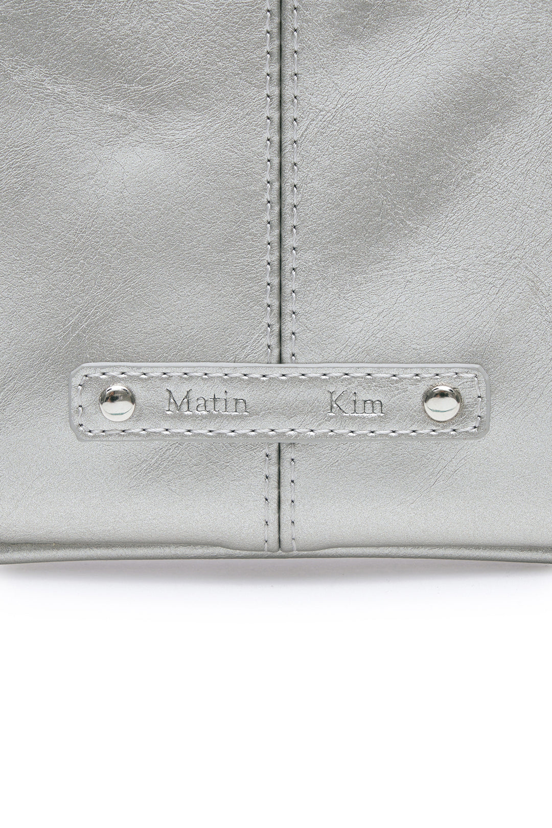 Matin Kim Rivet Point Mini Coin Wallet — Silver