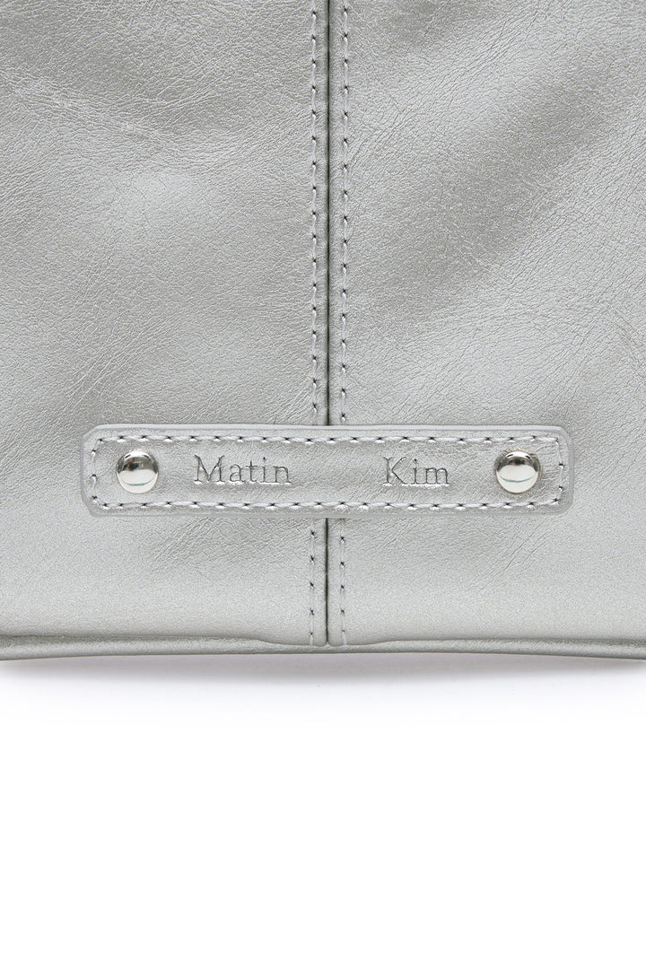 Matin Kim Rivet Point Mini Coin Wallet — Silver