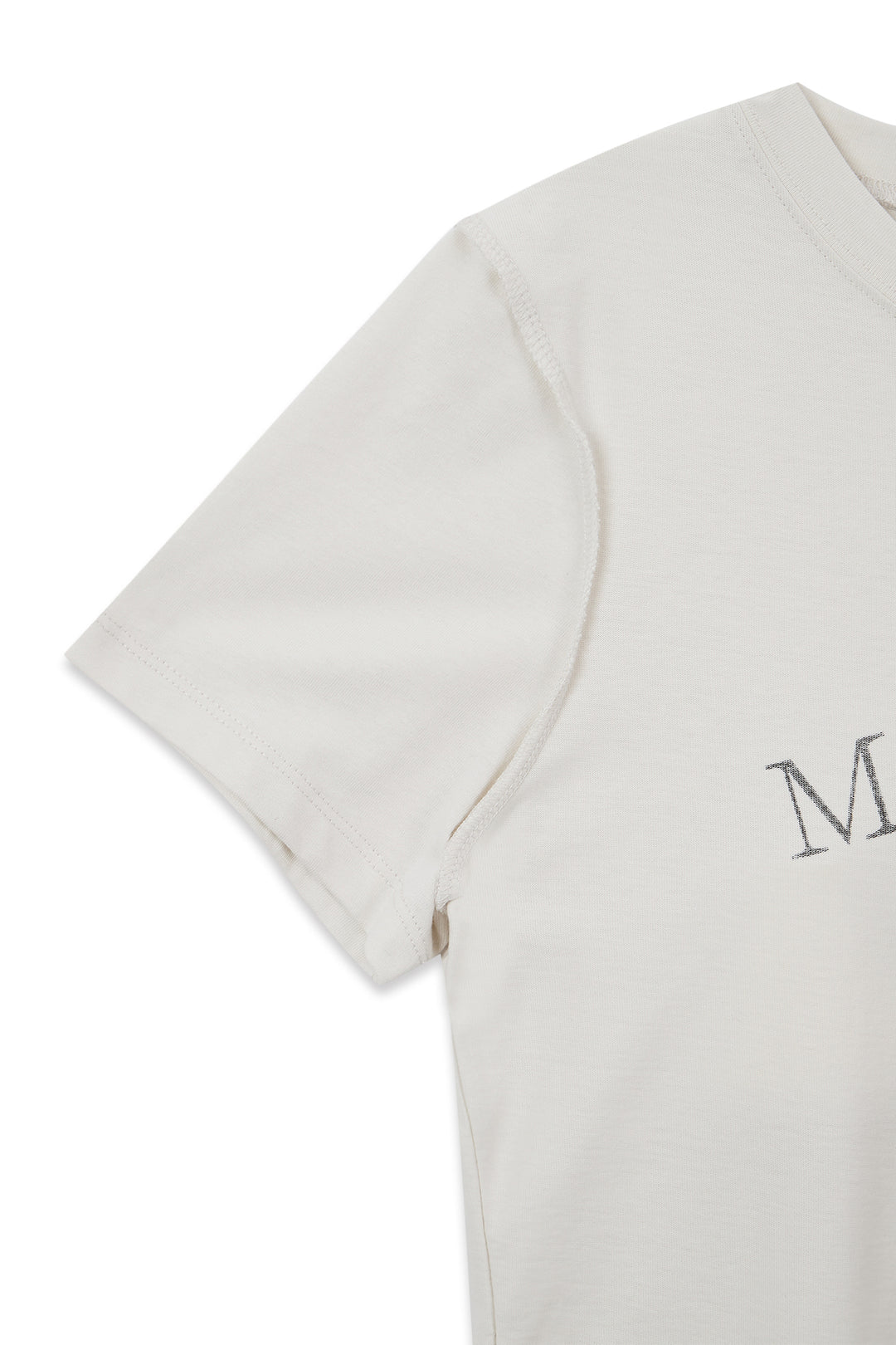 Matin Kim Diagonal Logo Reversible Crop Top — Ivory