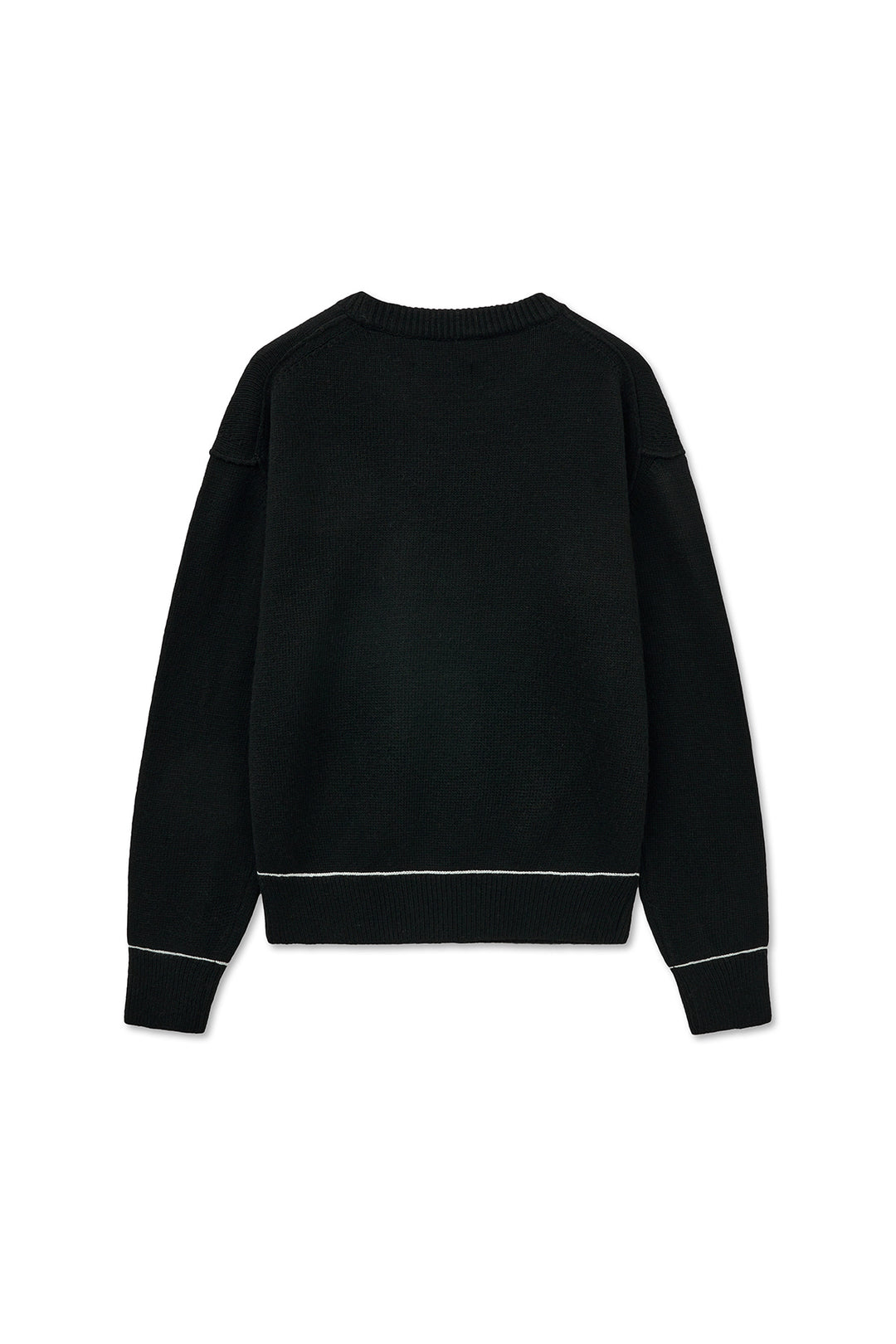 Matin Kim Color Trim Line Logo Pullover — Black