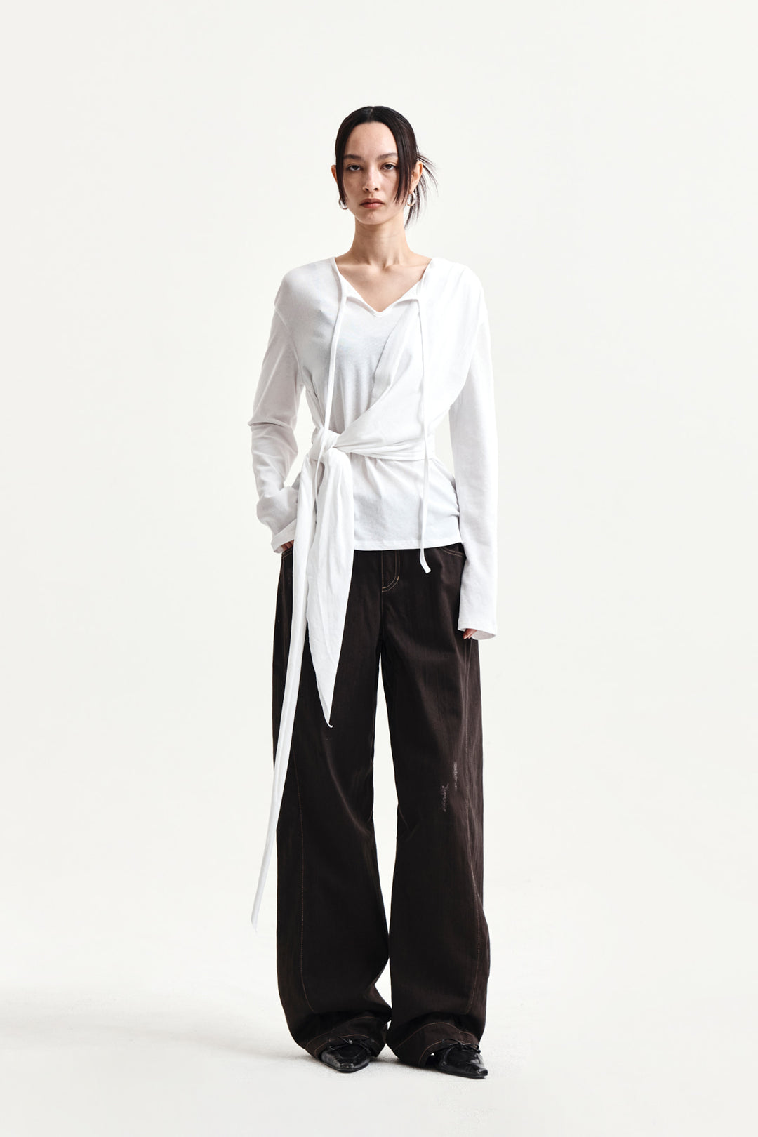 Matin Kim Tied Drapery Top — White