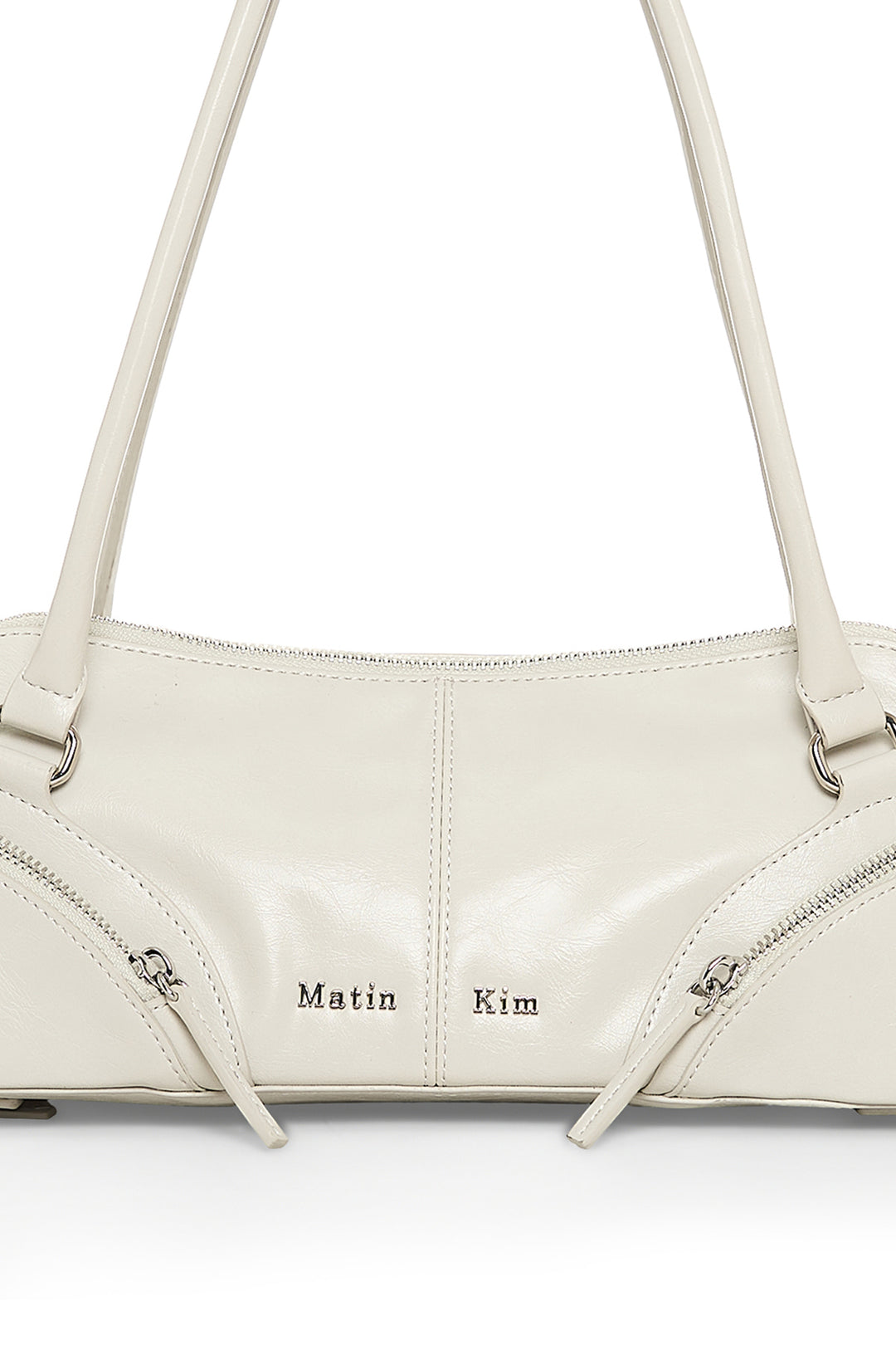 Matin Kim Curve Zip Baguette Bag — Light Grey