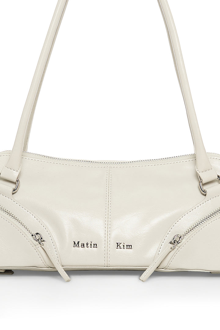 Matin Kim Curve Zip Baguette Bag — Light Grey
