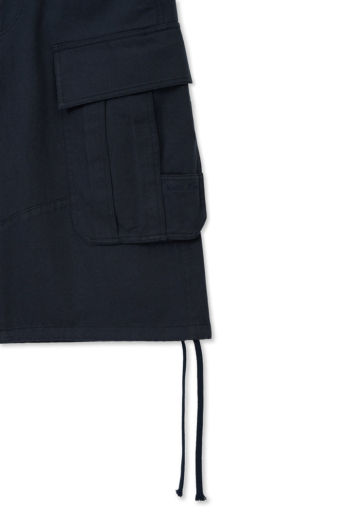 Matin Kim Utility Cargo Bermuda Shorts — Navy blue