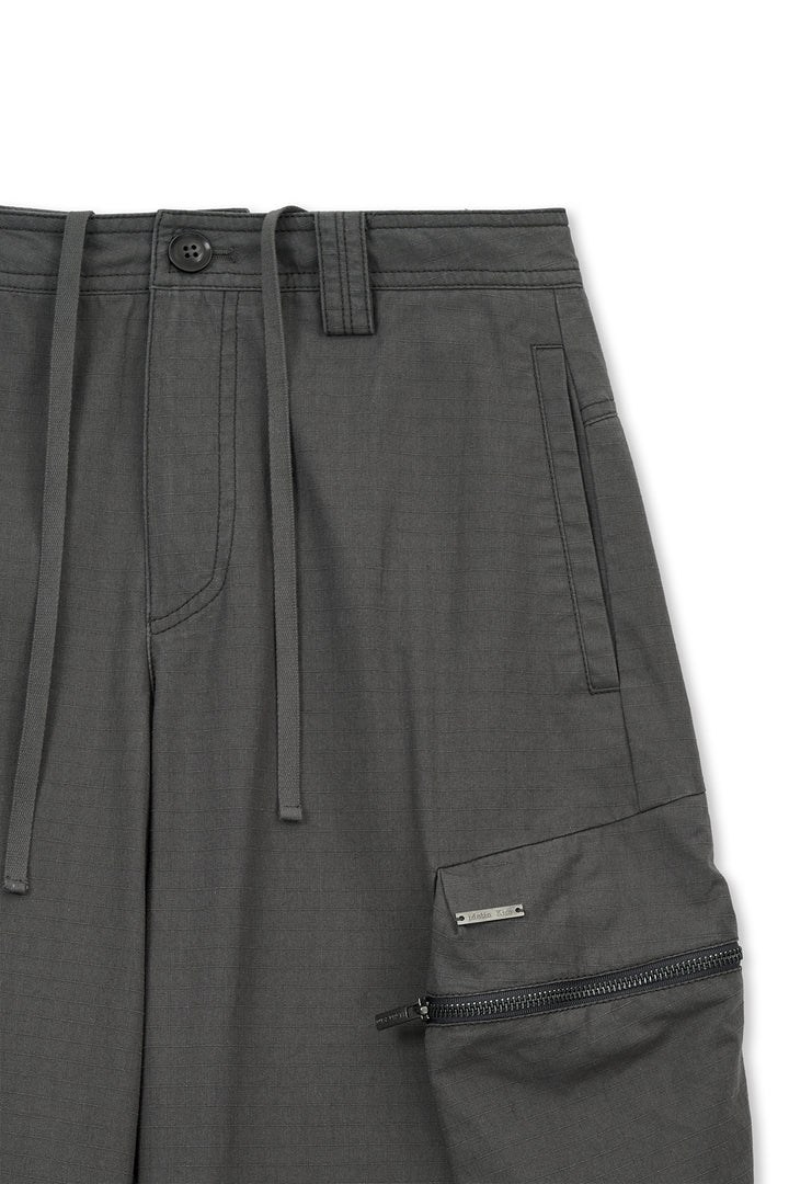Matin Kim Detachable Cargo Pants — Charcoal
