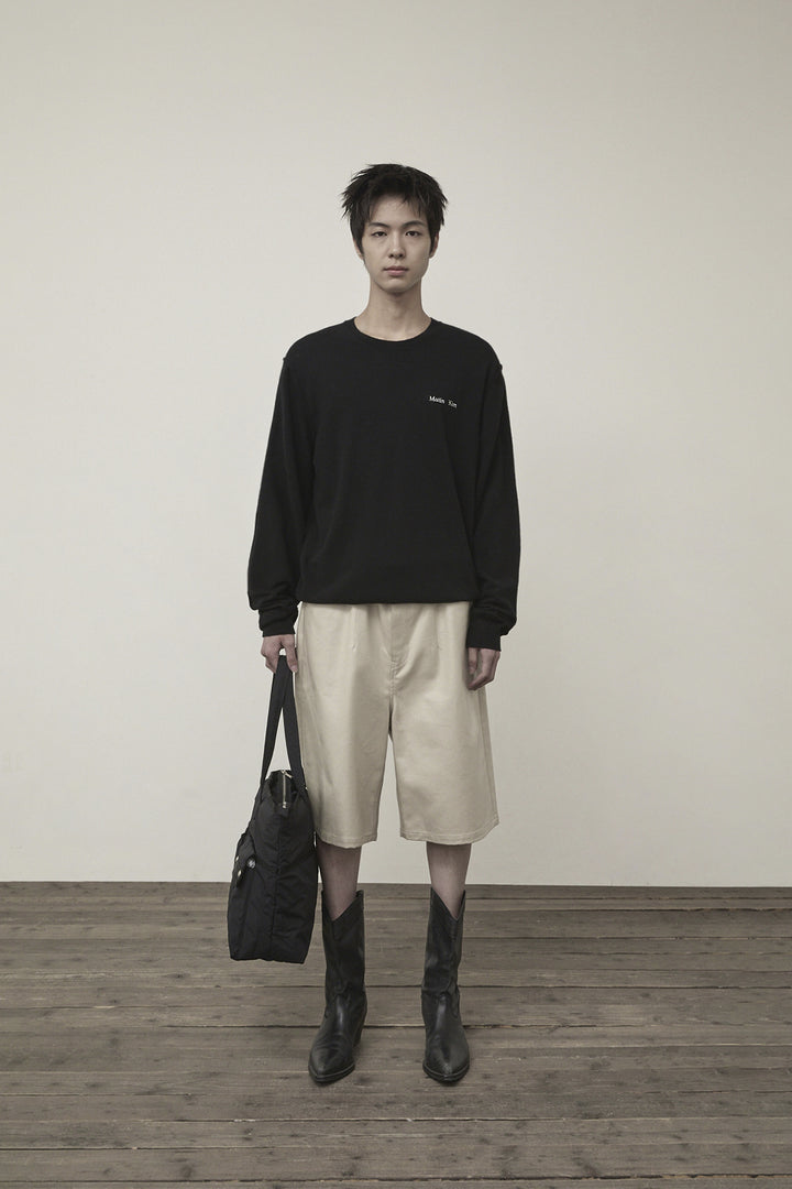 Matin Kim Cashmere Blended Round Knit — Black