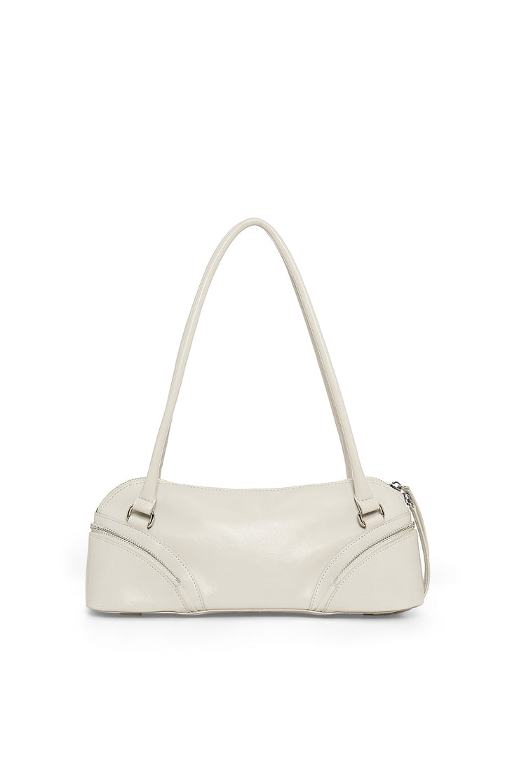 Matin Kim Curve Zip Baguette Bag — Light Grey