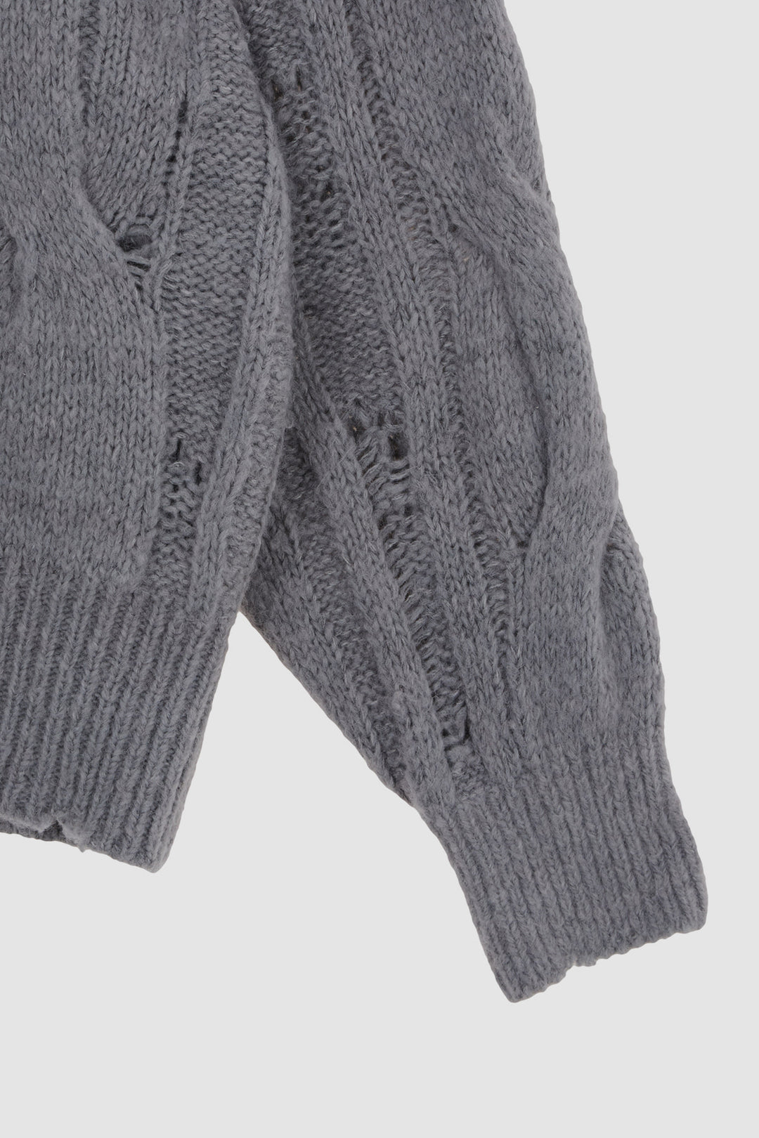 KIMMATIN Oversize Highneck Volume Pullover — Gray