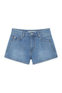 Matin Kim Stitch Point Denim Shorts — Blue