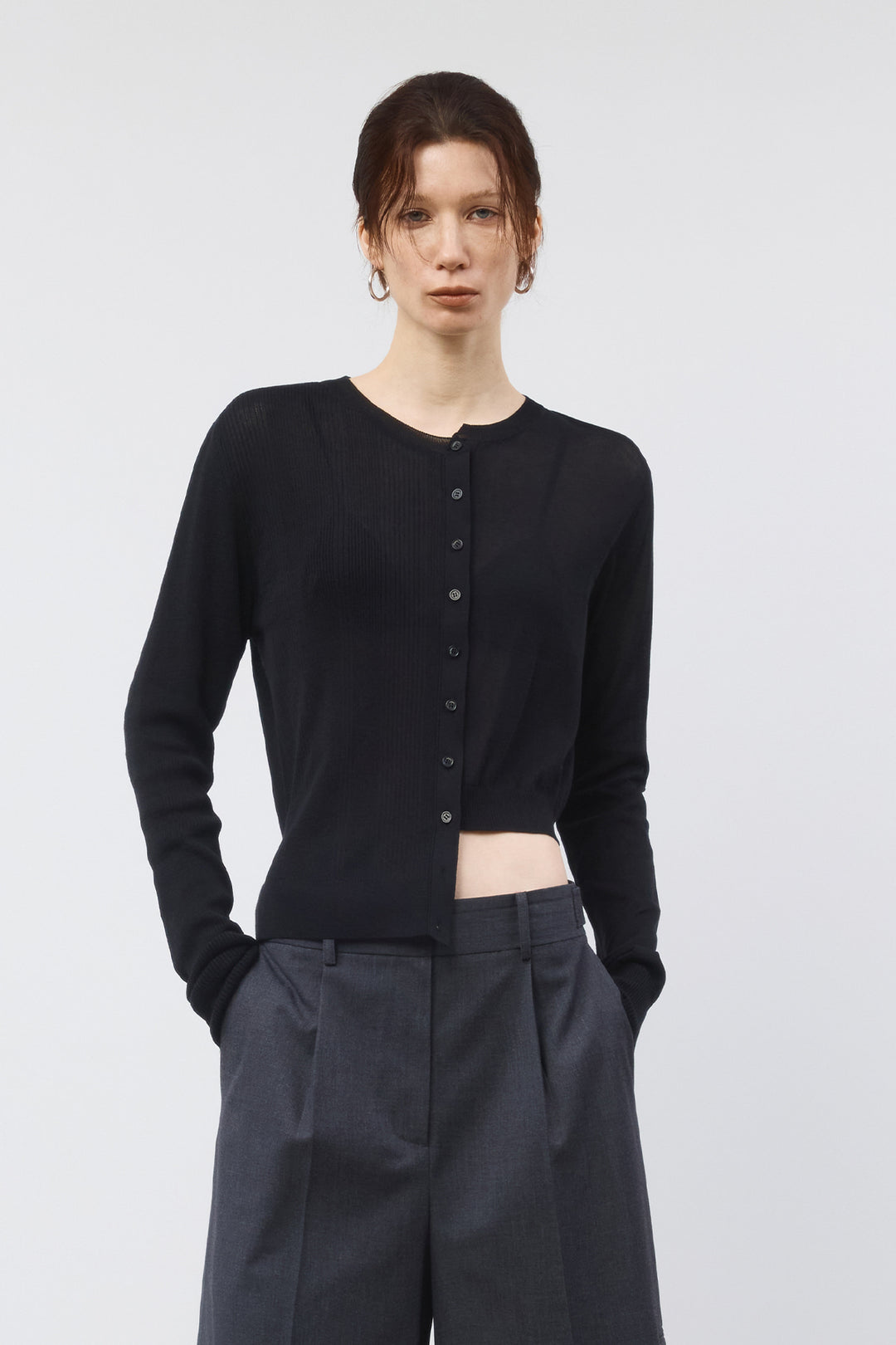 KIMMATIN Cargo Detail Bermuda Shorts — Charcoal