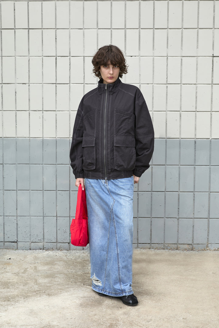 Matin Kim Utility Bomber Jumper — Black
