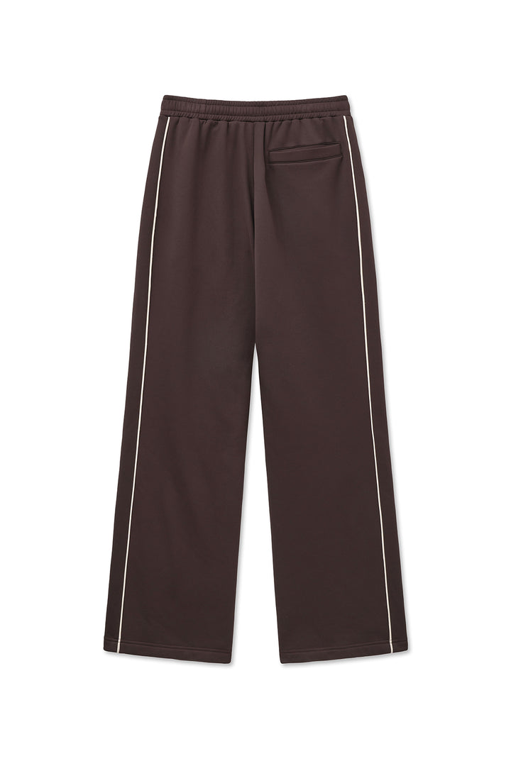 Matin Kim Heart Logo Track Pants — Brown