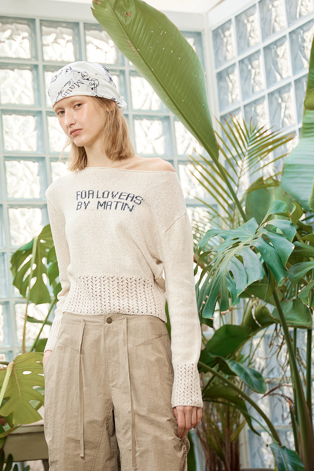 Matin Kim Nylon String Half Pants — Beige