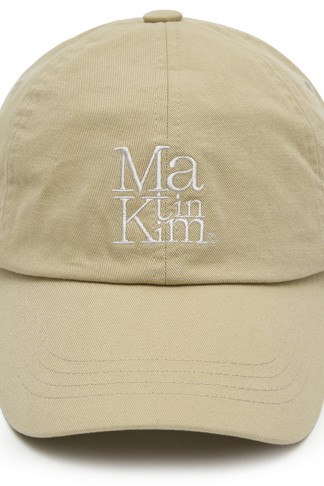Matin Block Logo Ball Cap — Beige