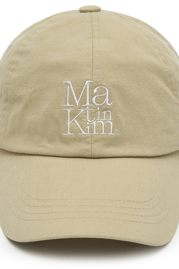 Matin Block Logo Ball Cap — Beige