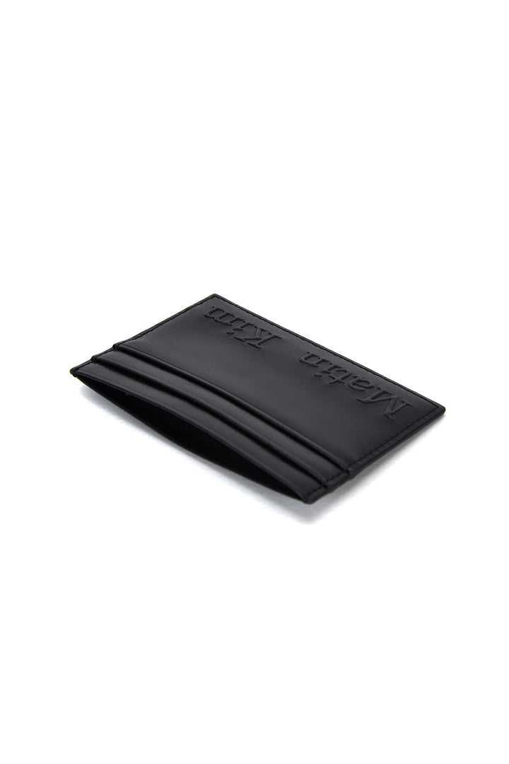 Matin Kim Embossed Logo Card Wallet — Black