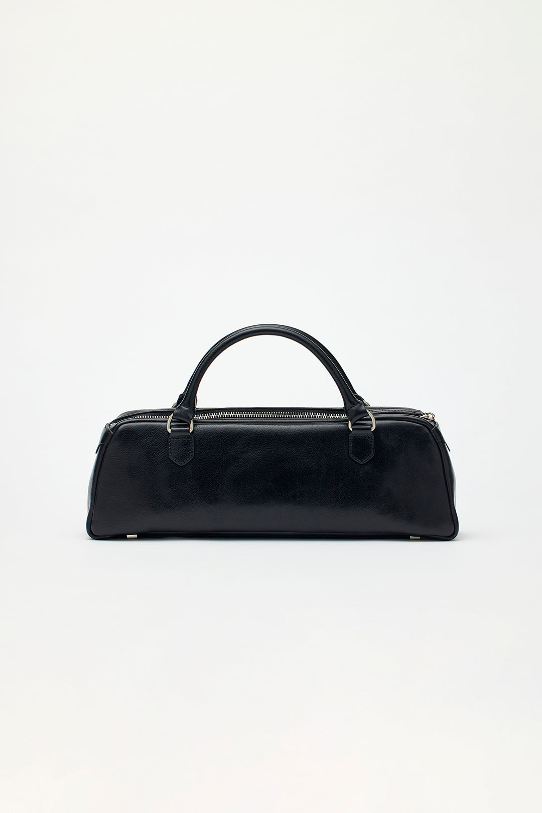 KIMMATIN Cowhide Leather Baguette Bag — Black