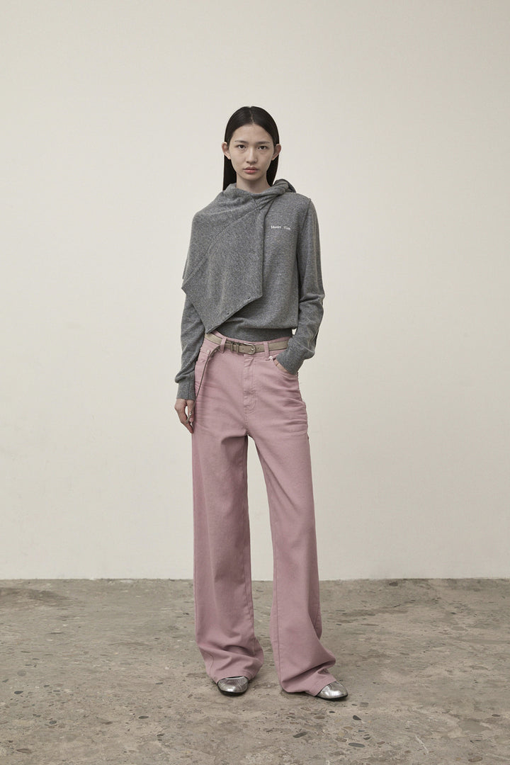 Matin Kim Cashmere Blended Round Knit — Gray