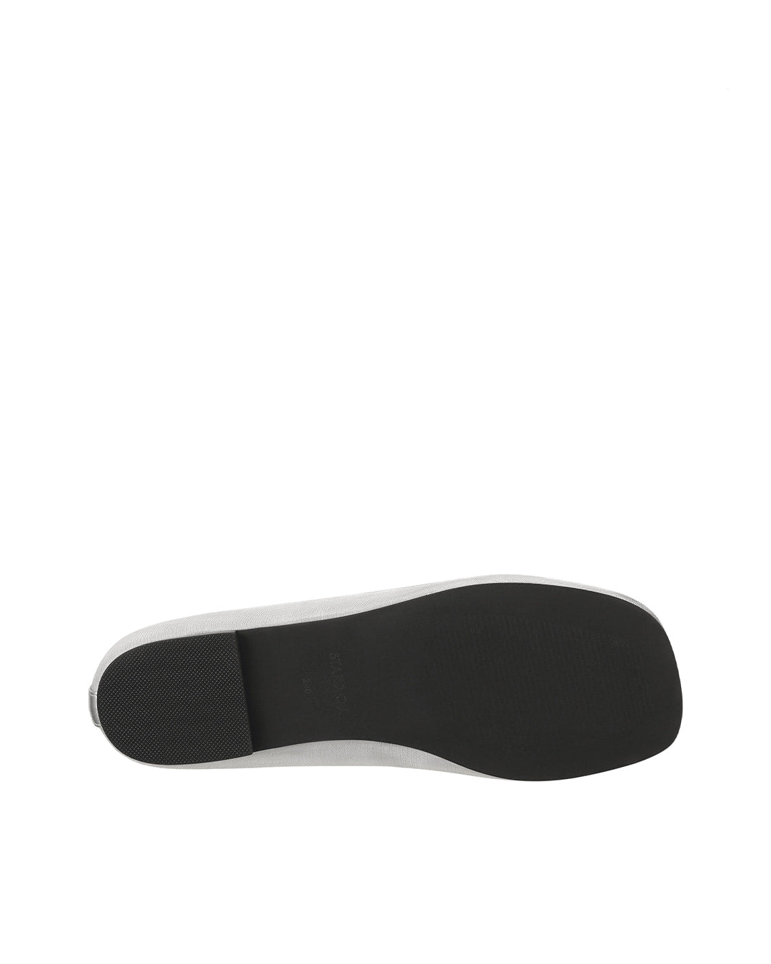 Stand Oil Faye Mary Jane — Semi-Square Flat — Mesh Silver