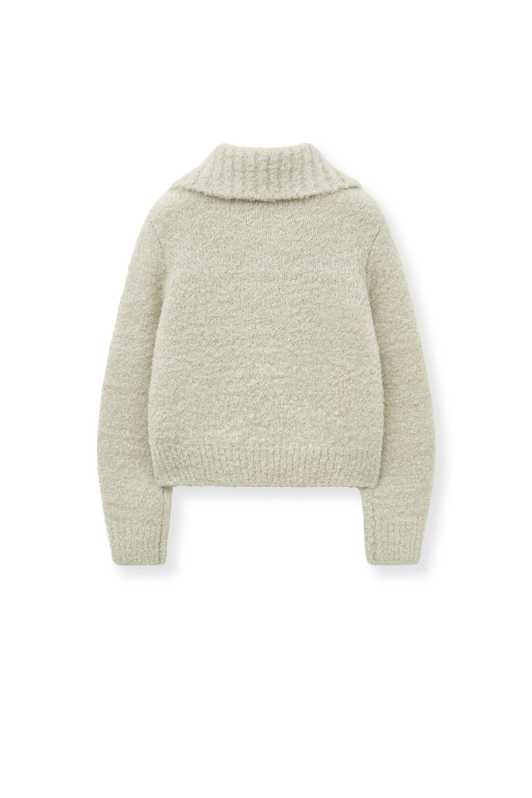 Matin Kim Boucle Knit Zip Up Cardigan — Beige