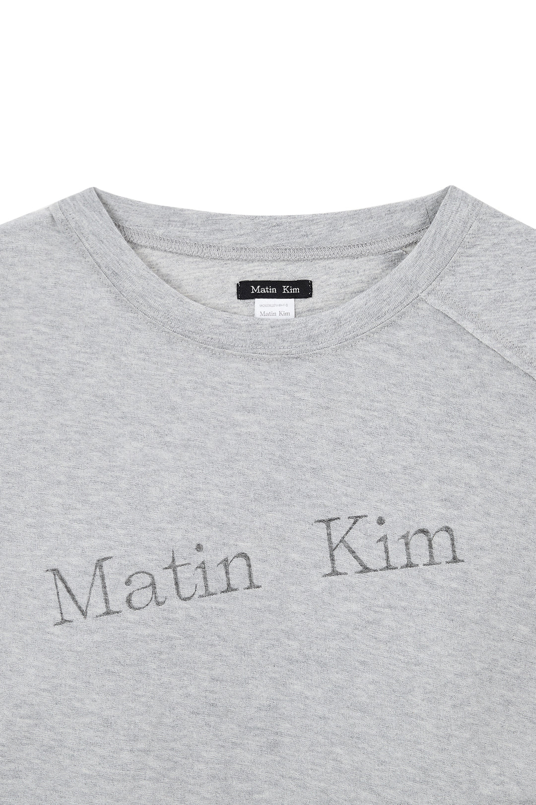 Matin Kim Diagonal Logo Reversible Crop Top — Gray