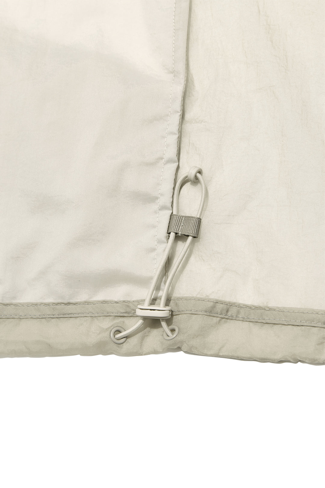 Matin Kim Hoody Point Crop Light Windbreaker — Beige