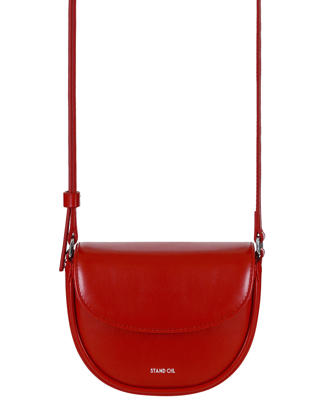Stand Oil Mino Bag — Half Moon Crossbody — Red