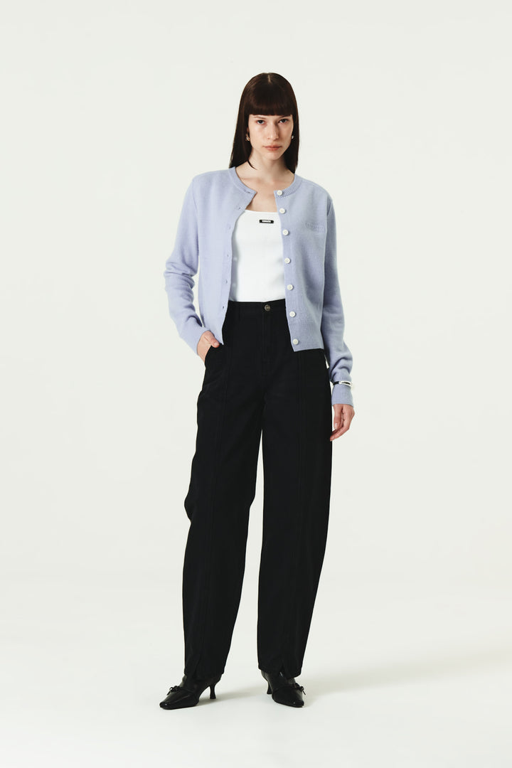 KIMMATIN Over Dying Tapered Denim — Black