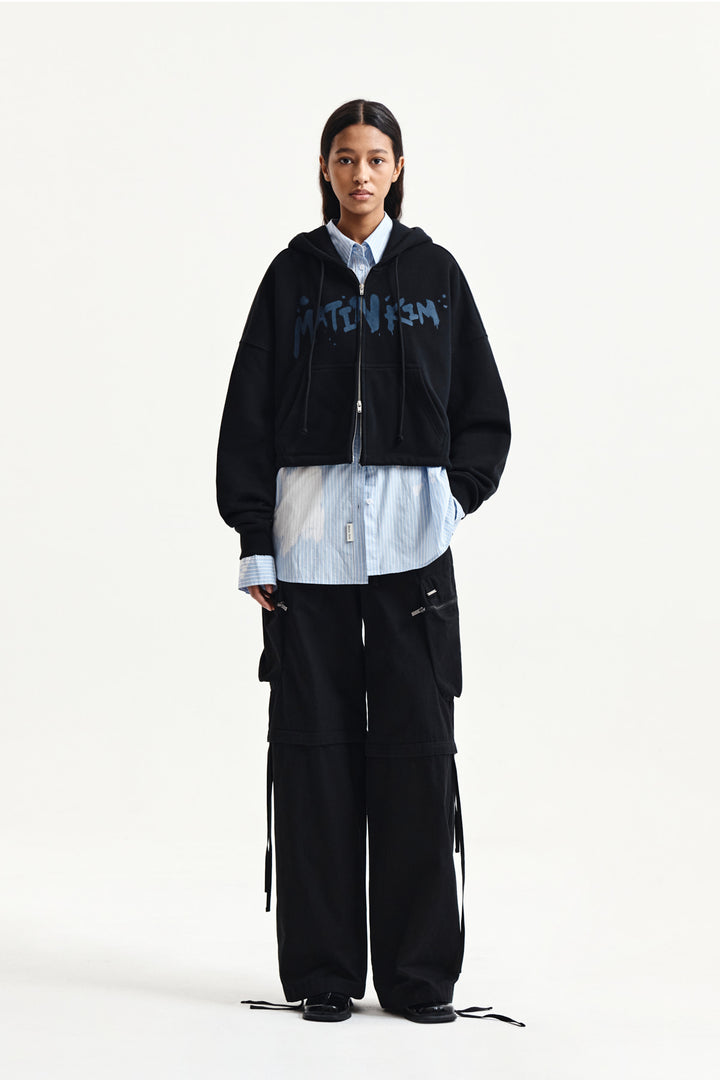 Matin Kim Detachable Cargo Pants — Black