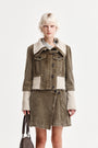 Matin Kim Washed Corduroy Bomber Jumper — Khaki