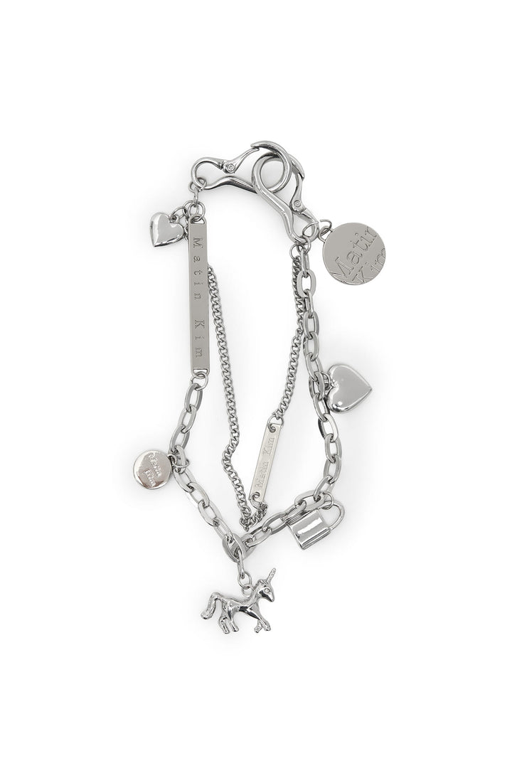 Matin Kim Double Metal Chain Strap — Silver