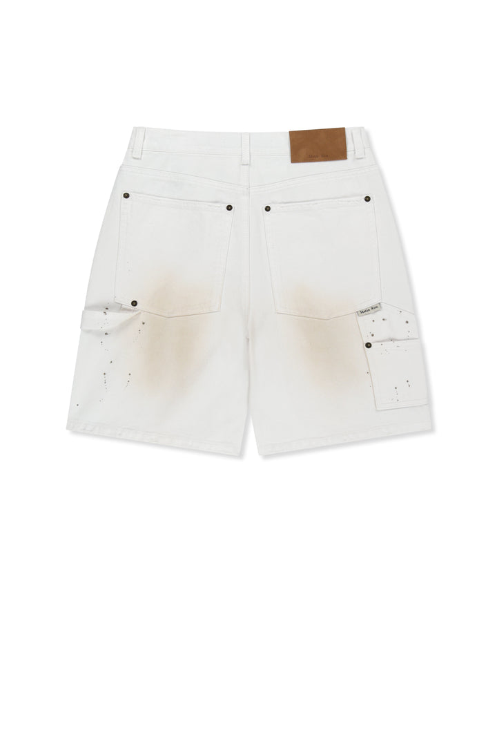 Matin Kim Carpenter Bermuda Denim — White