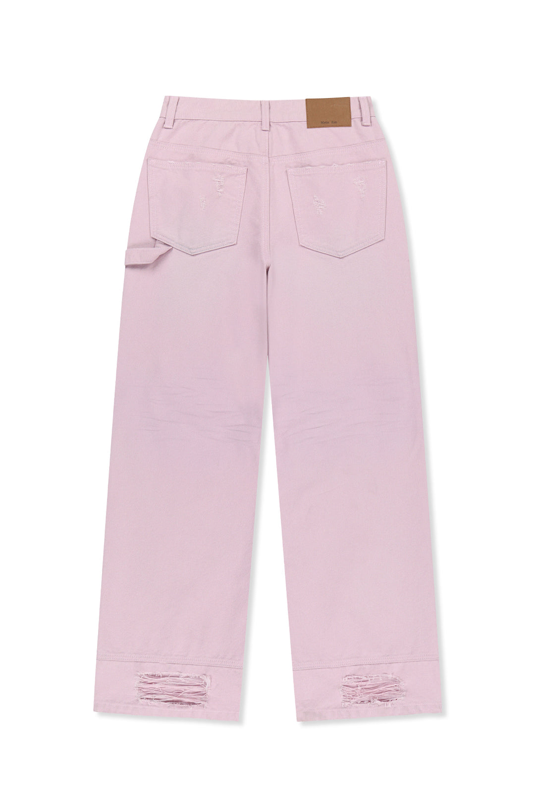 Matin Kim Destroyed Color Dyeing Denim — Pink