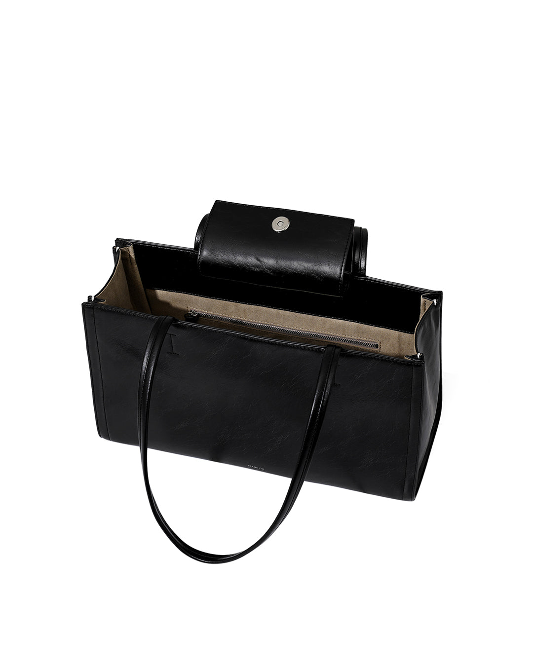 Stand Oil Oblong Bag — Structured Shoulder — Black