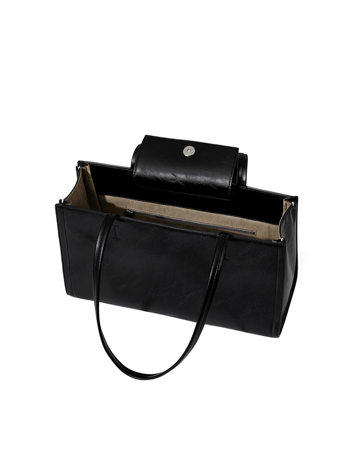 Stand Oil Oblong Bag — Structured Shoulder — Black