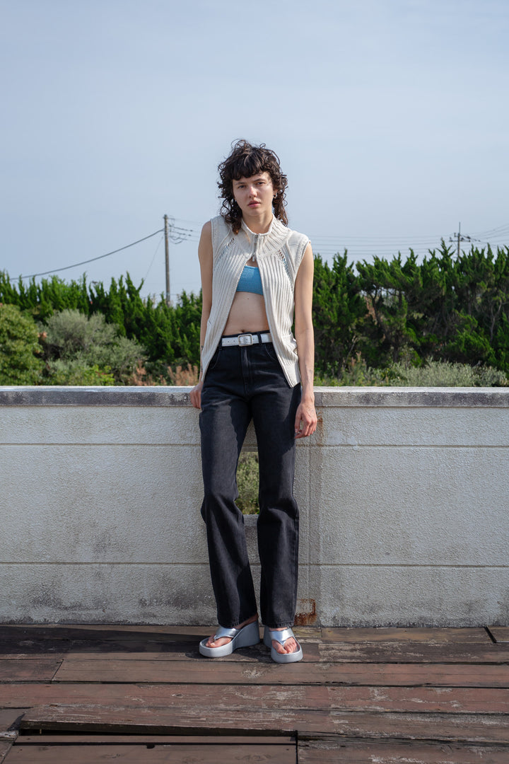 Matin Kim Pocket Washed Point Denim — Black