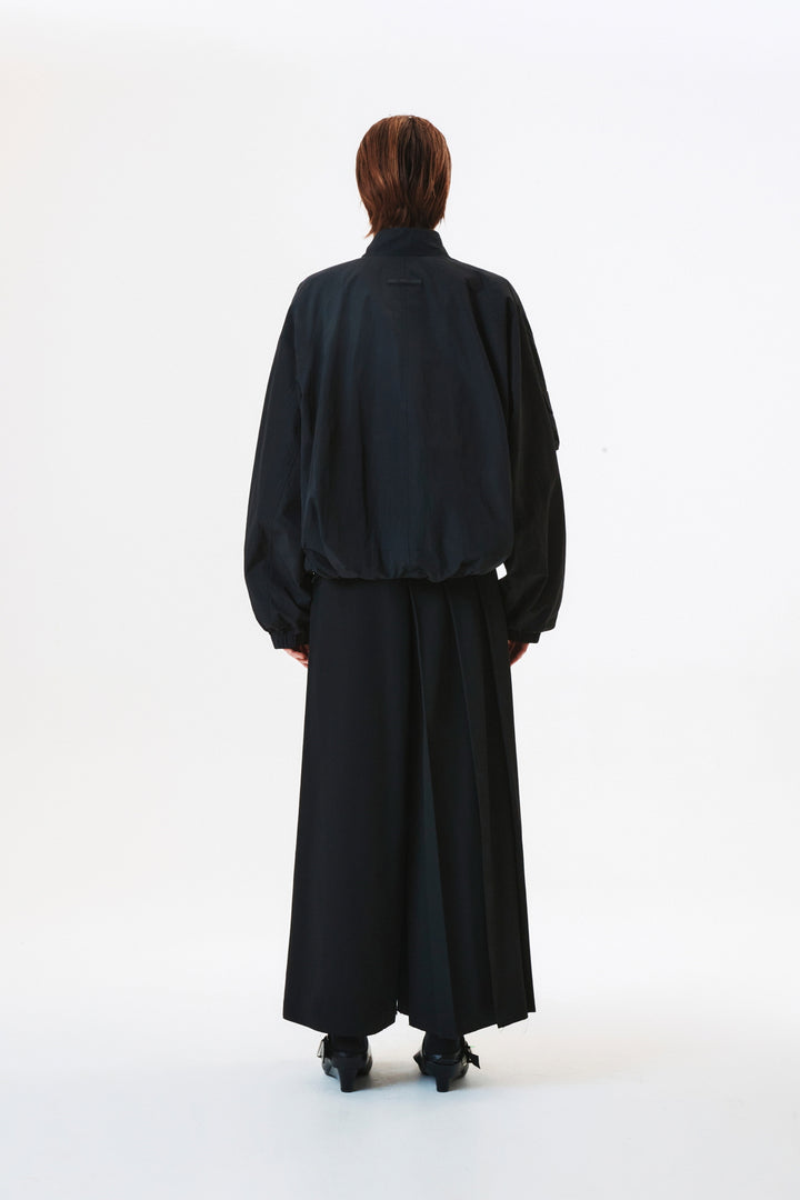 KIMMATIN Logo Embroidery Balloon Jumper — Black