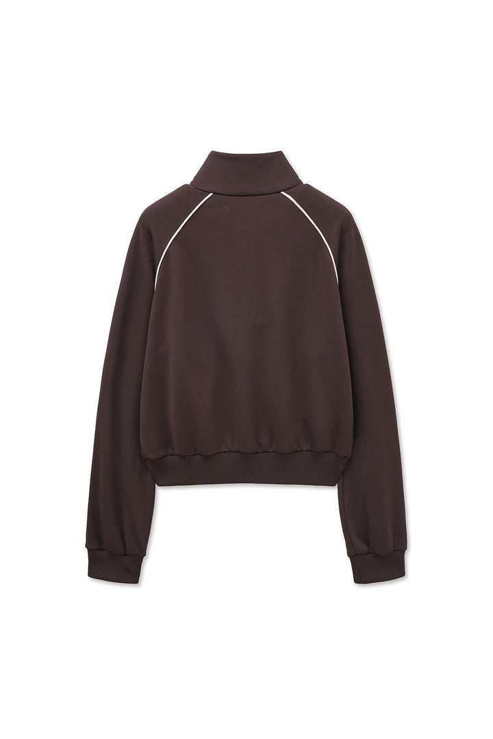Matin Kim Heart Logo Track Jumper — Brown