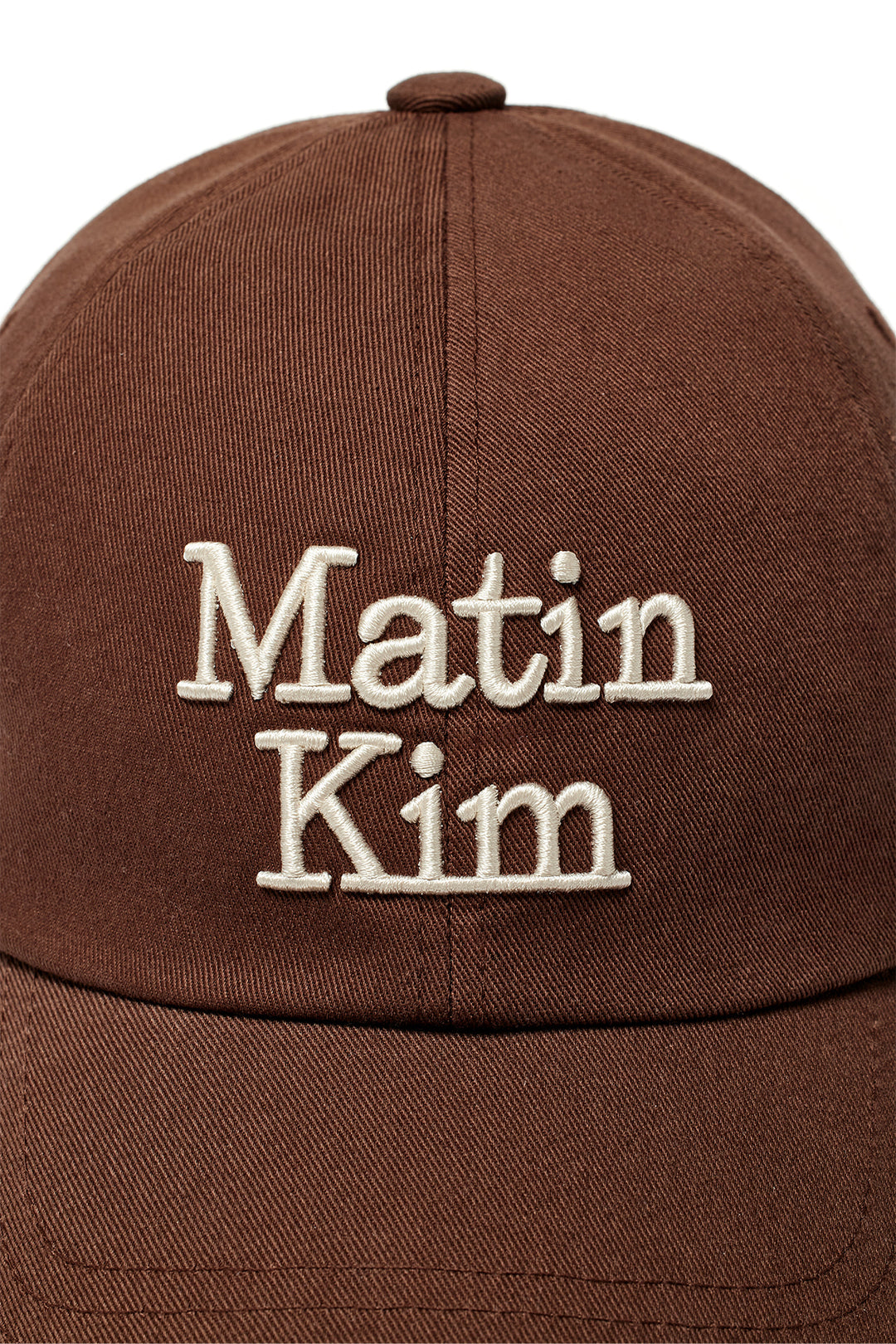 Matin Kim Volume Logo Ball Cap — Brown