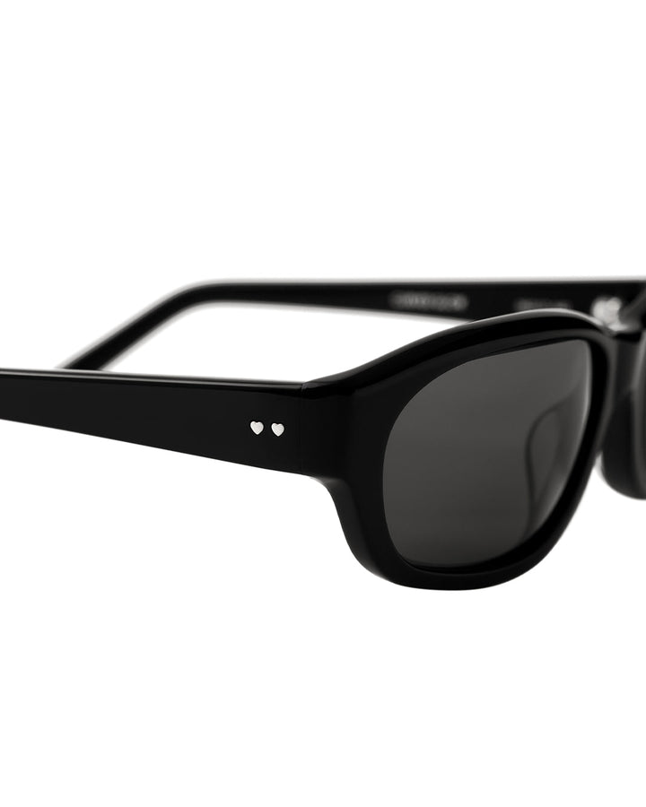 Stand Oil Curved Glow Semi-Goggle Sunglasses — Black