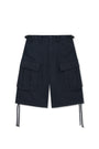 Matin Kim Utility Cargo Bermuda Shorts — Navy blue