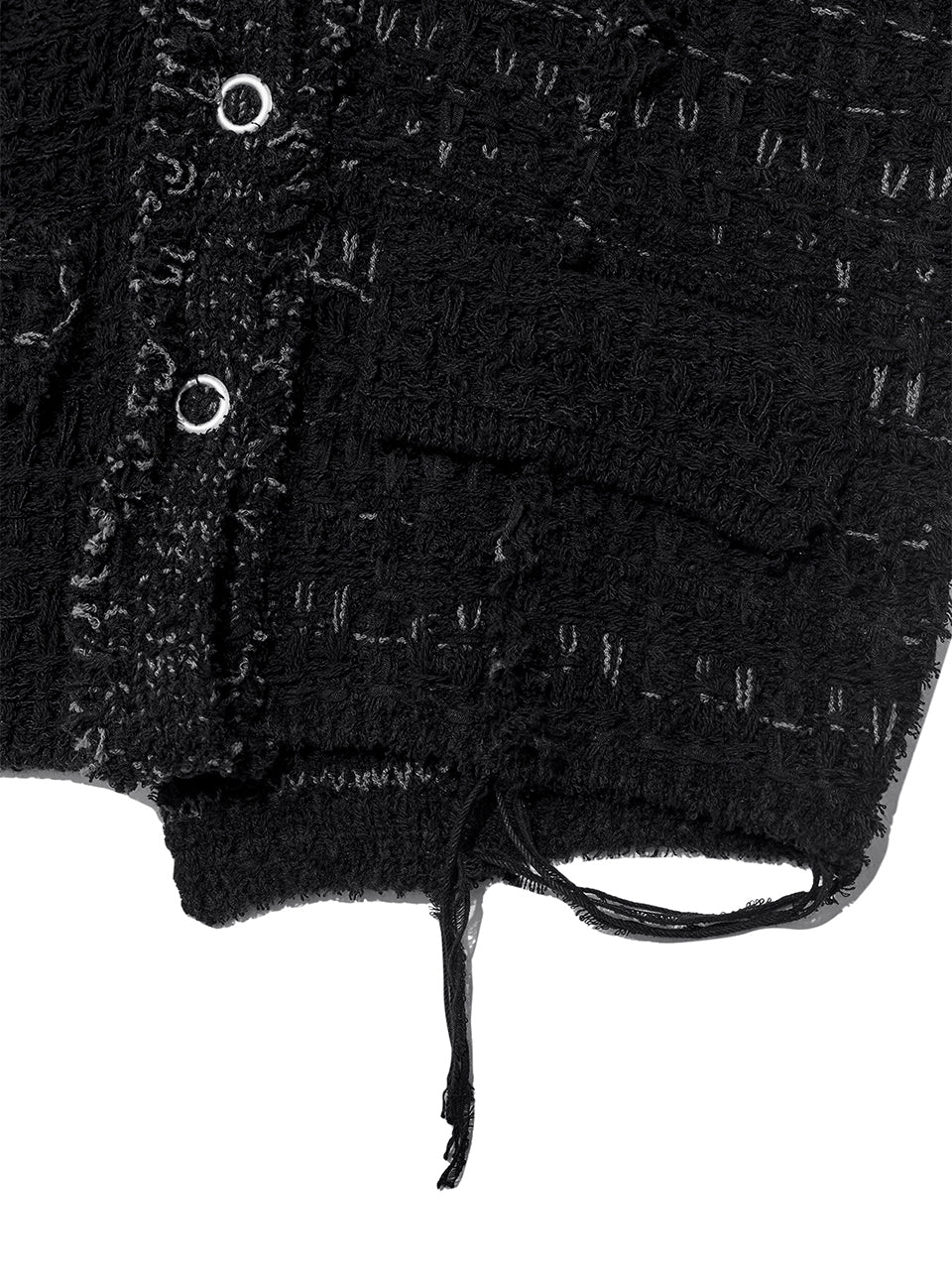 Matin Kim Rough Tweed Knit Vest — Black