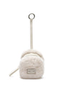 Matin Kim Soft Fur Mini Cube Pouch — Ivory