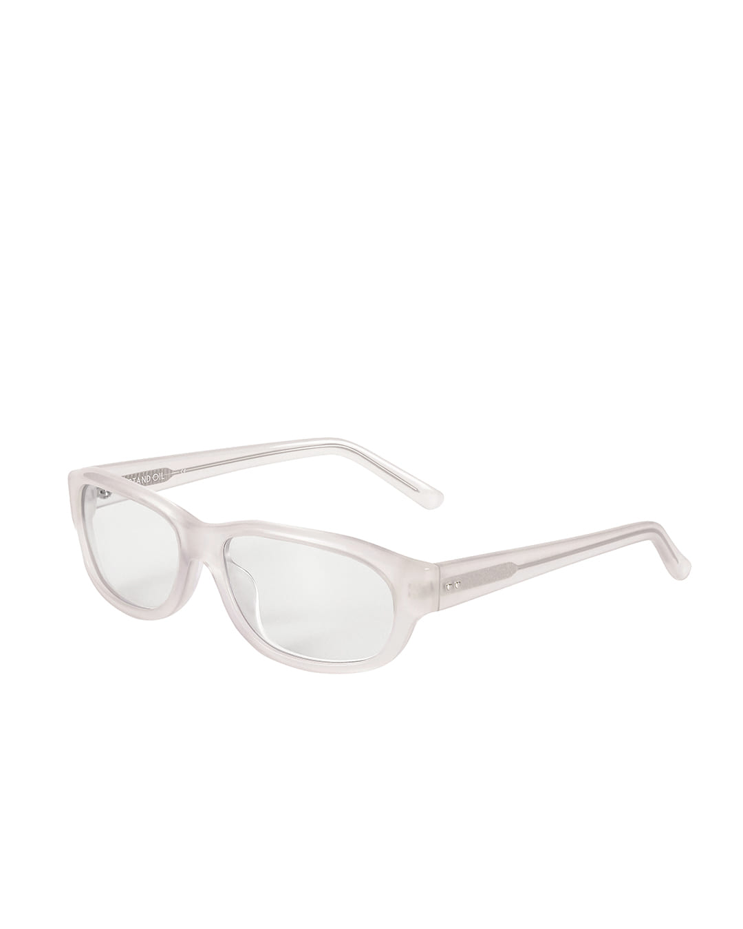 Stand Oil Curved Glow Semi-Goggle Sunglasses — Cream