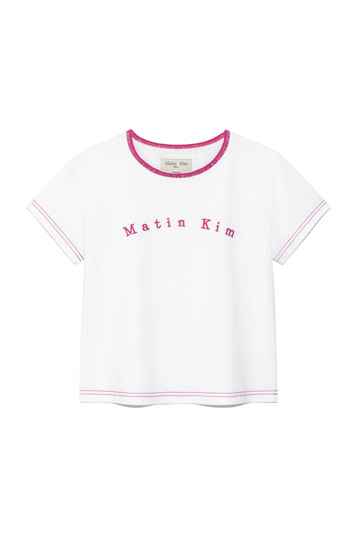 Matin Kim Color Point Arch Logo Top — White