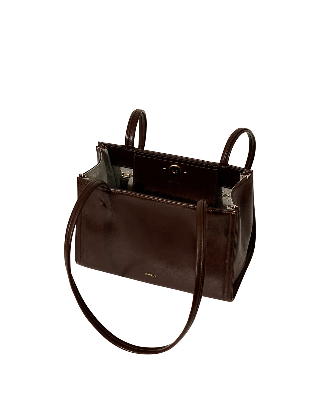Stand Oil Oblong Tiny Shoulder Bag — Maroon