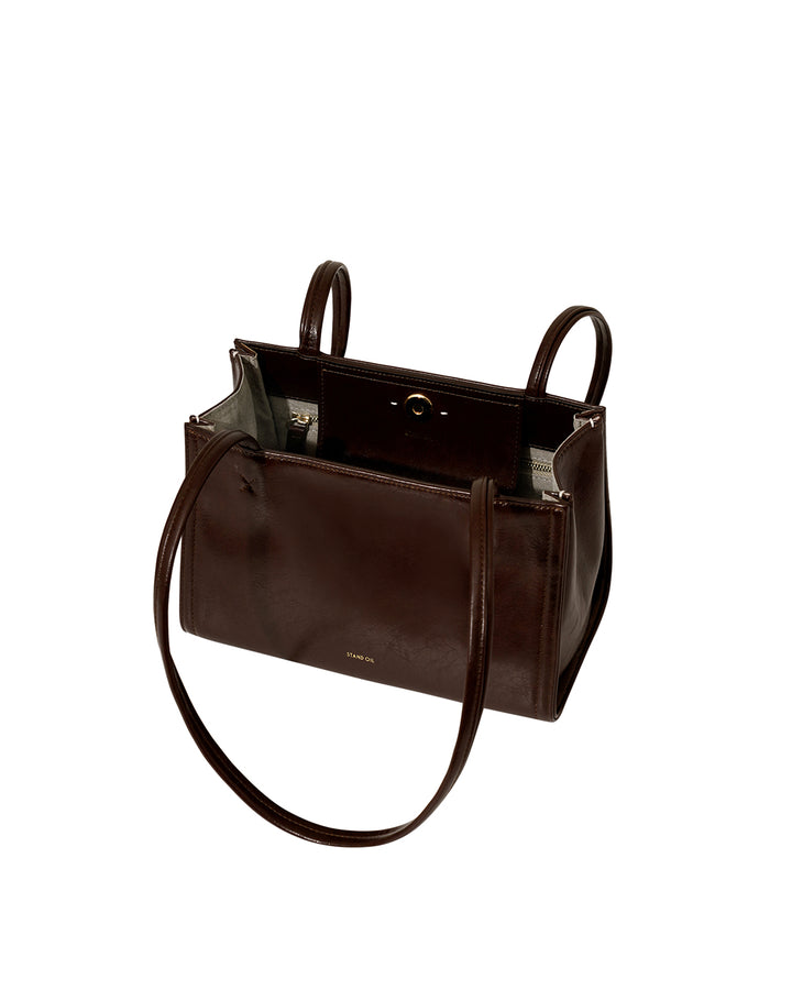 Stand Oil Oblong Tiny Shoulder Bag — Maroon