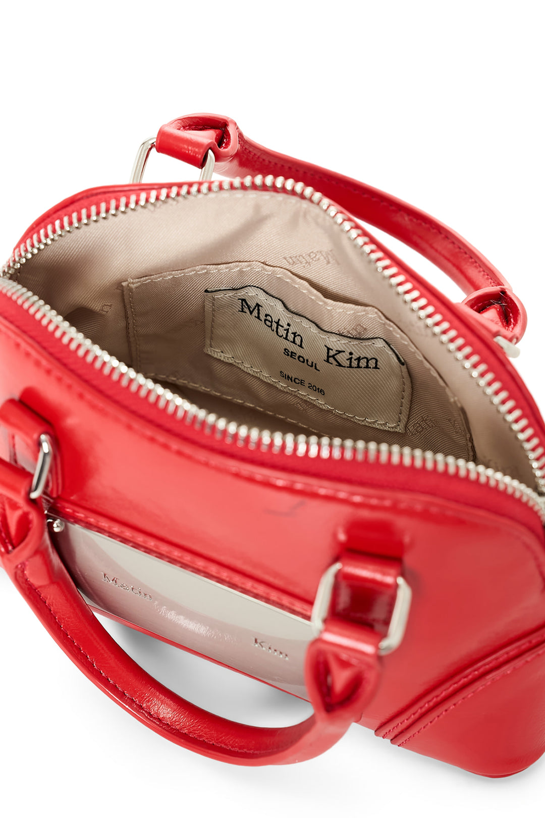 Matin Kim Curve Zip Mini Bag — Red
